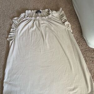 Women's Cream Ruffle Sleeve Blouse